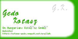 gedo kotasz business card